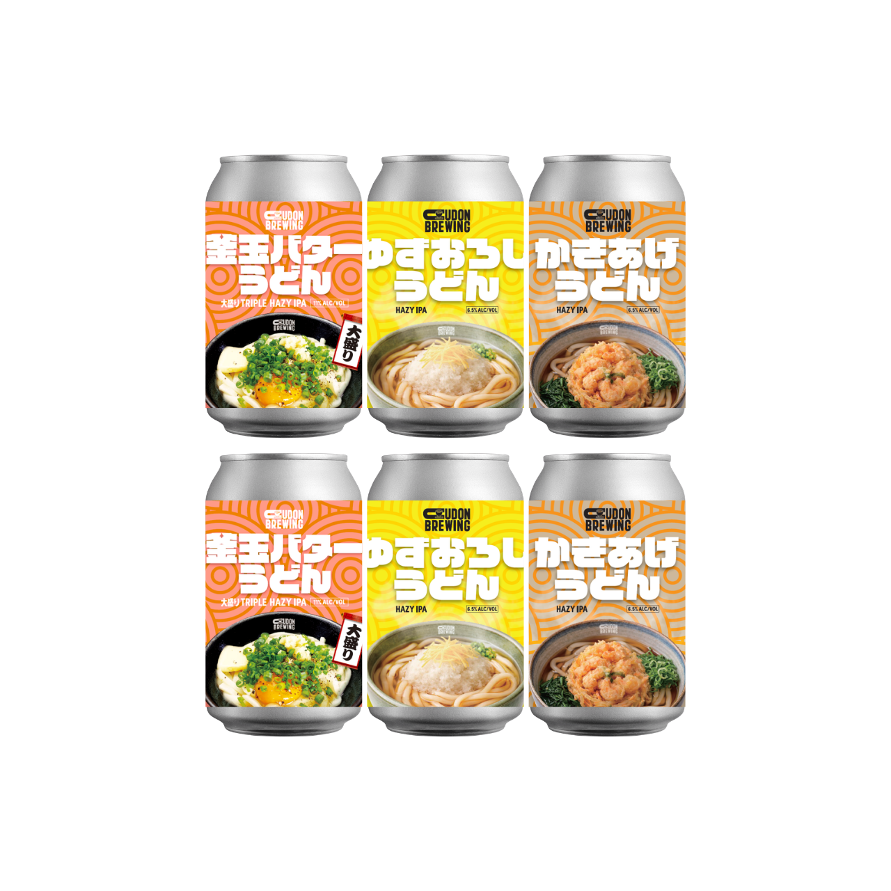 アガサの魂の大釜　英語4枚セット かきあげと釜玉バターとゆずおろし 6缶セット – SETOUCHI BEER