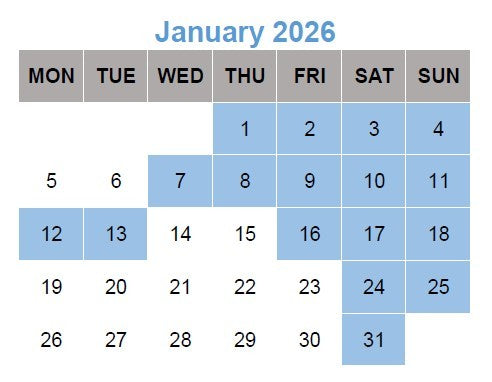 2026年1月の発送について
