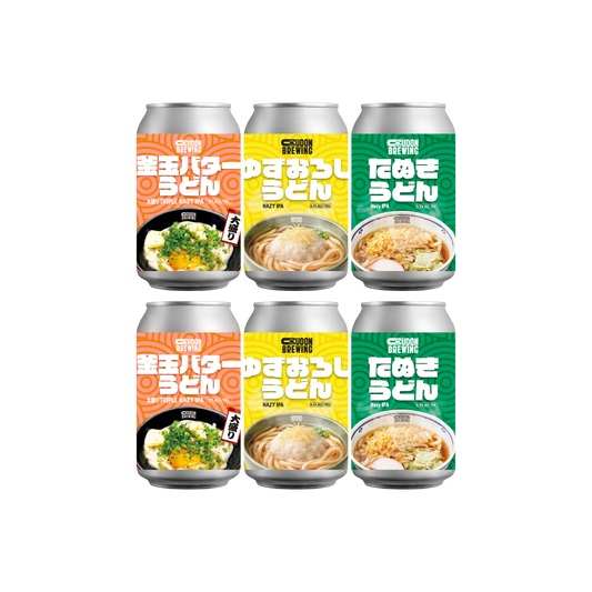 釜玉バターとゆずおろしとたぬき 6缶セット