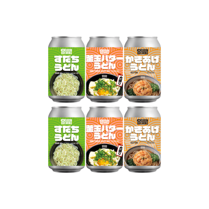 Sudachi and Kamatama Butter Udon with Kakiage Set of 6 Cans